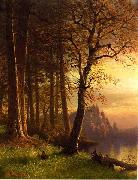 Albert Bierstadt Sunset in Californa Yosemite china oil painting artist